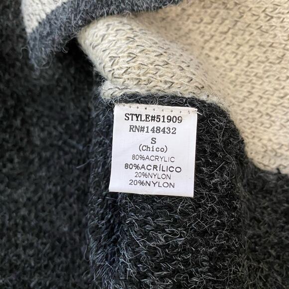 Staccato Gray Mixed Print Open Front Long Cardigan Size Small - Picture 8 of 9